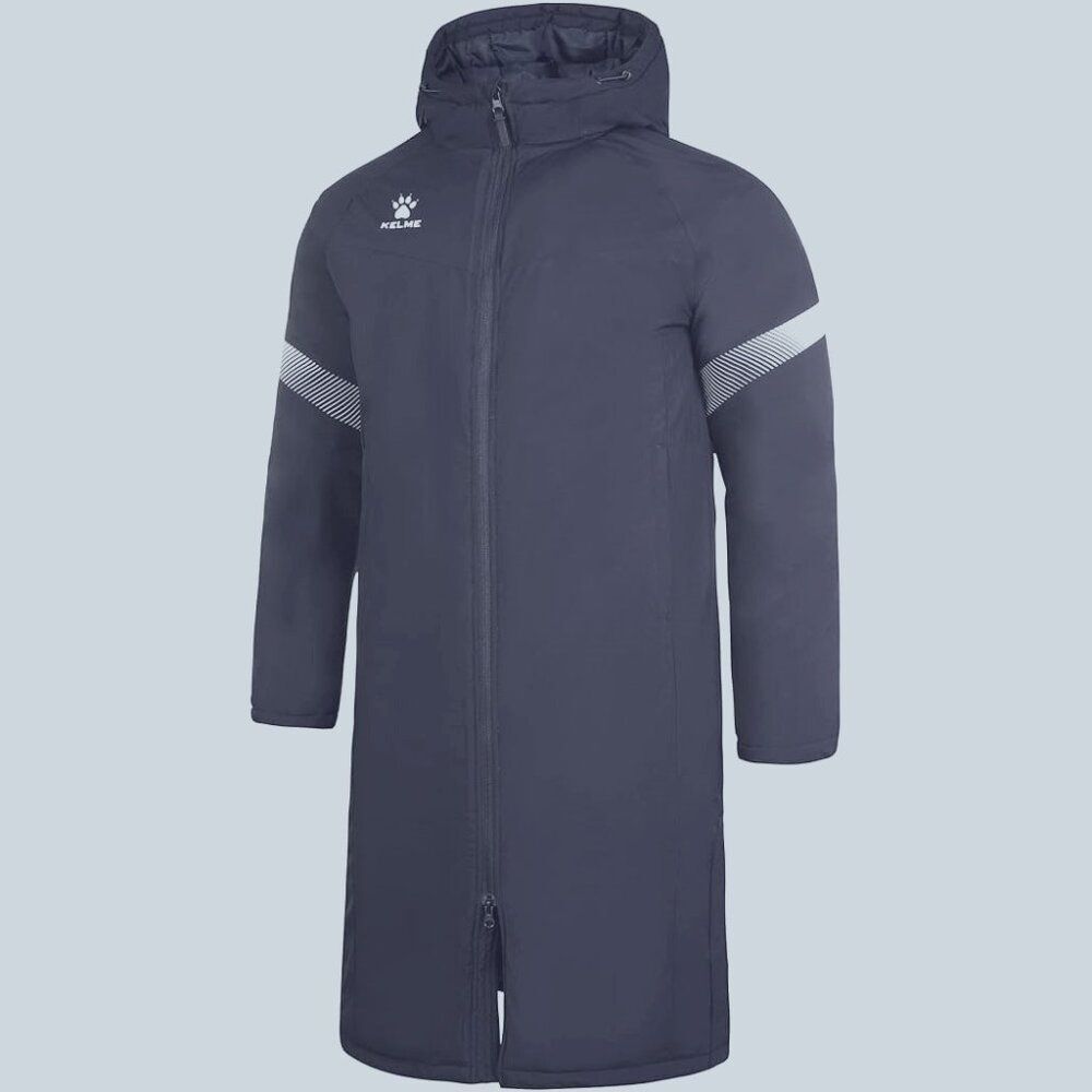 KELME Men's Long Hooded Parka / Stadium Jacket
